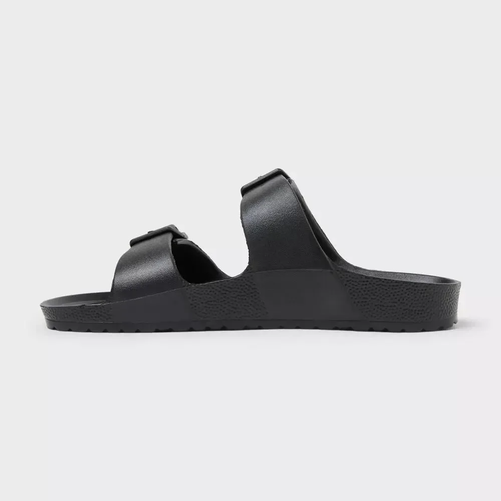 Men's Carson Two Band Sandals - Goodfellow & Co - Black